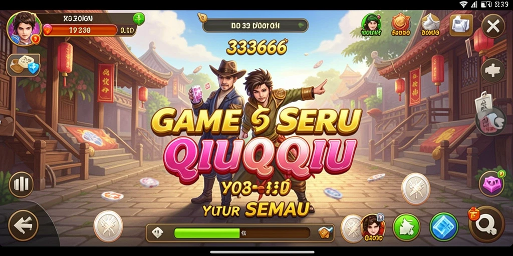 Screenshot gameplay 333666 yang menampilkan aksi QiuQiu yang seru.