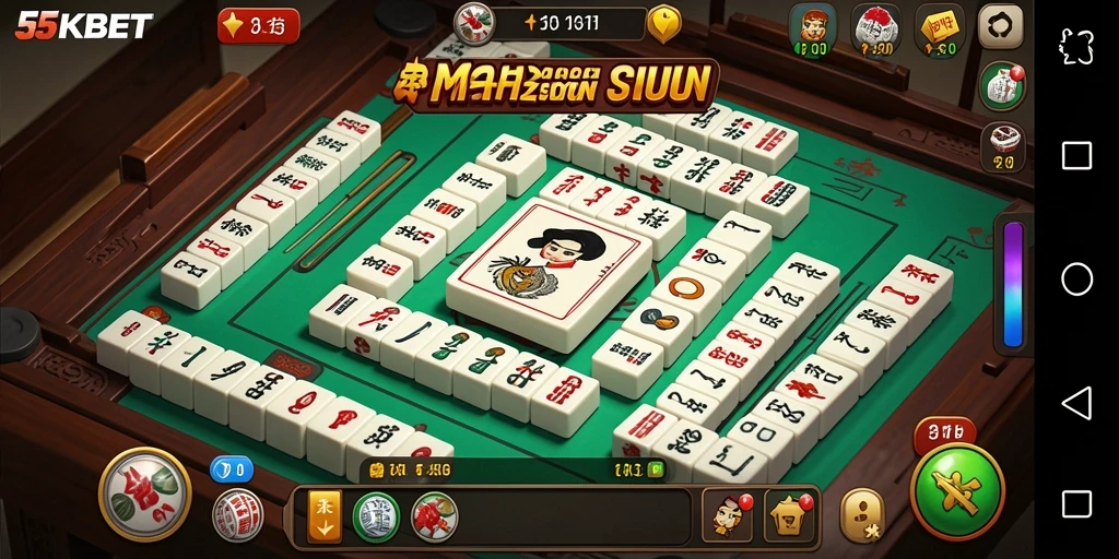 Tampilan gameplay Mahjong yang menakjubkan di 55KBET.