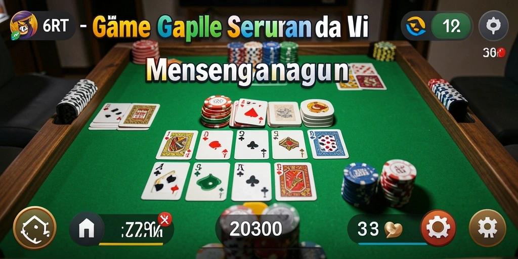 Tampilan menarik dan seru saat bermain Gaple di 6RT.