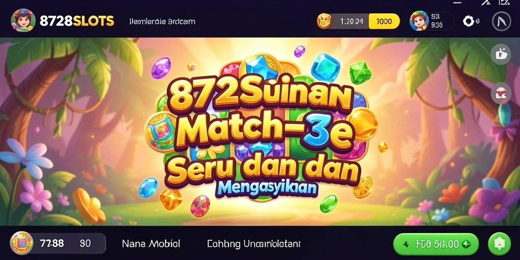 Screenshot gameplay 8728SLOTS dengan tampilan slot yang berwarna-warni.