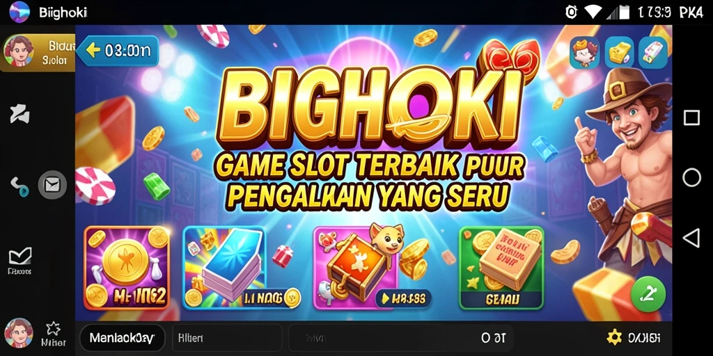 Tampilan menarik gameplay Slot BIGHOKI dengan efek visual memukau.