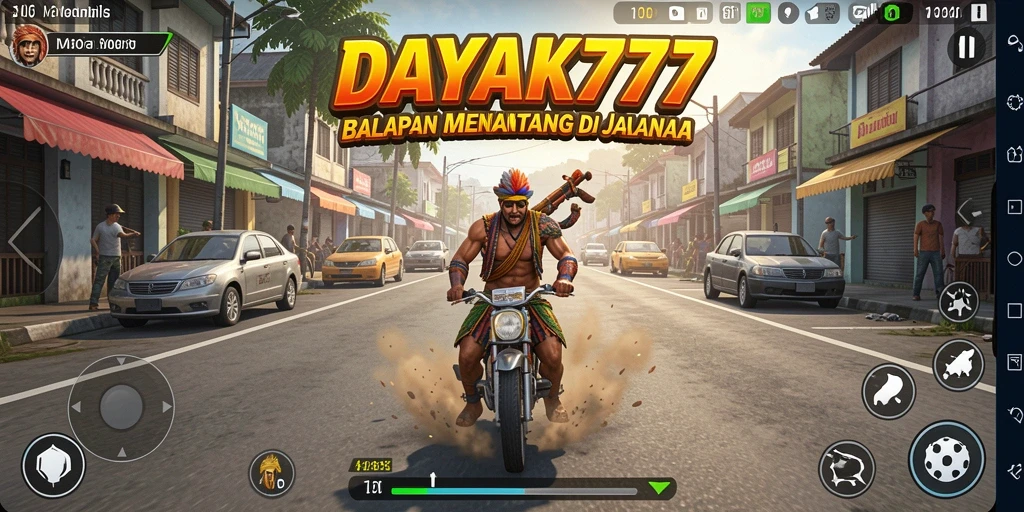 Tampilan tangkas dalam balapan penuh adrenalin di DAYAK777.