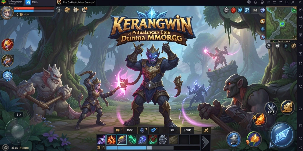 Tampilan gameplay yang mendebarkan di dunia KERANGWIN.