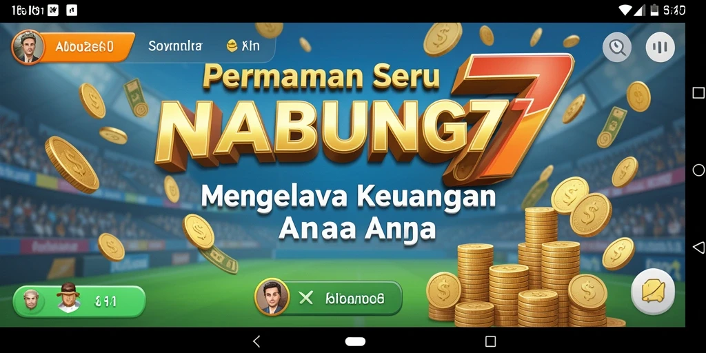 Tampilan menarik gameplay NABUNG77 dengan skenario pengelolaan keuangan.