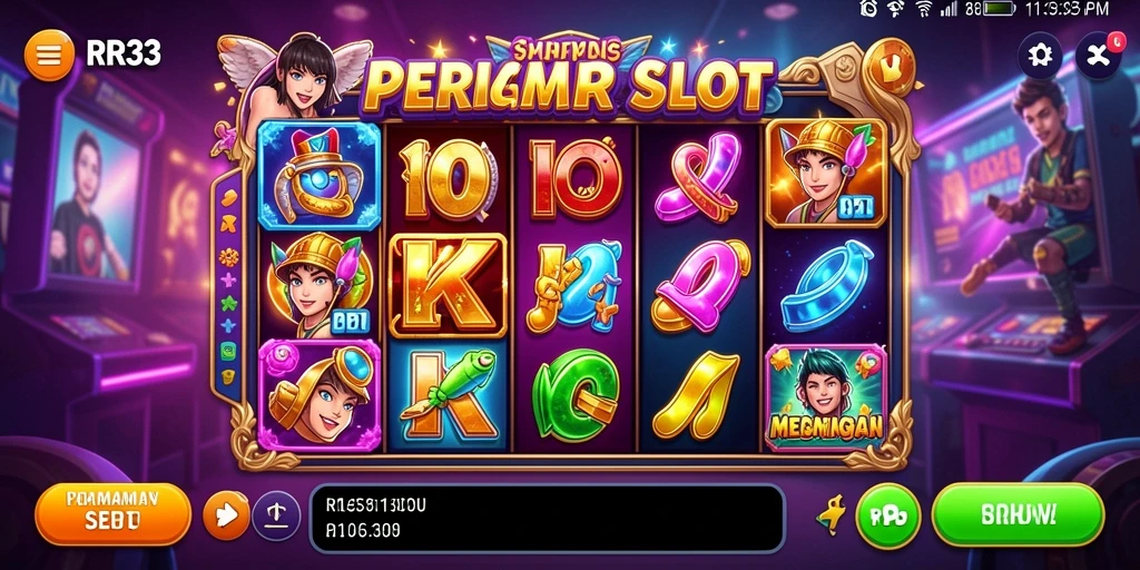 Screenshot gameplay RR33 yang menampilkan momen seru bermain slot.