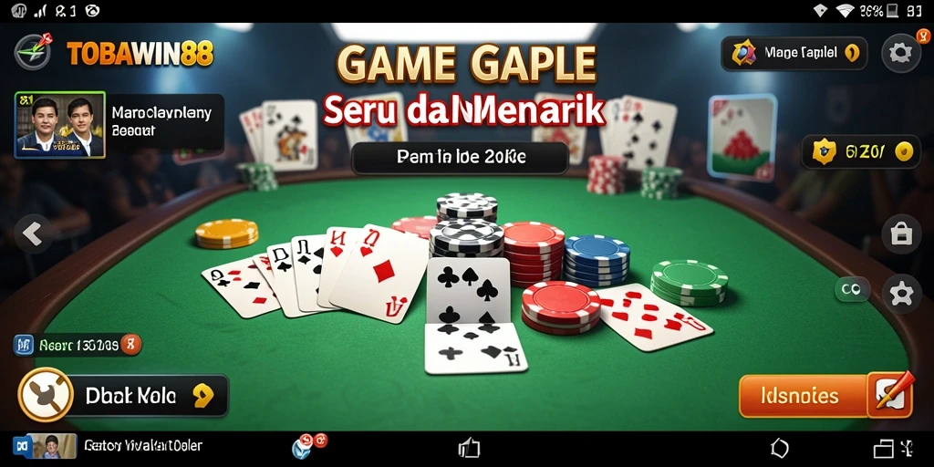 Screenshot gameplay TOBAWIN88 menampilkan keseruan bermain Gaple.