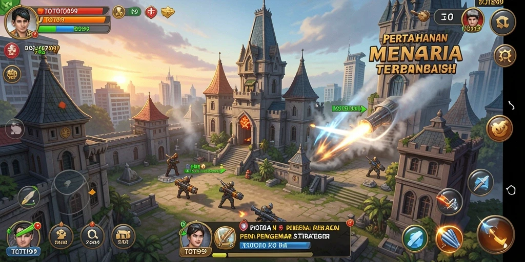 Tampilan gameplay TOTO99 menampilkan strategi yang mendebarkan dalam Tower Defense.