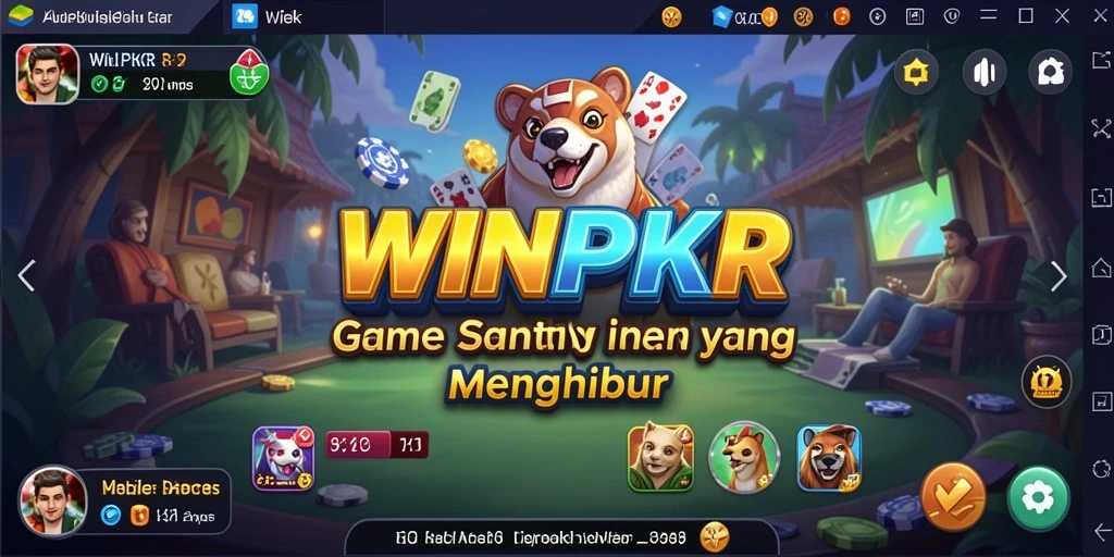 Screenshot gameplay WINPKR yang penuh warna dan menghibur.